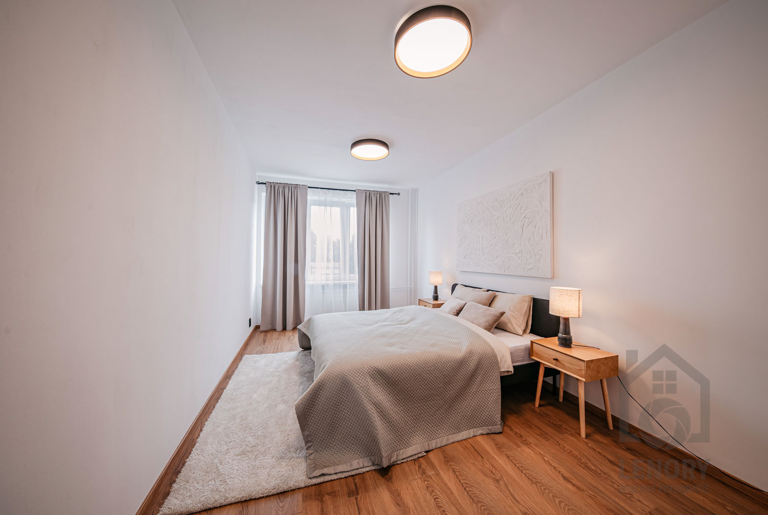 realitní; staging; fotograf; ložnice bytu homestaging v České Lípě fotografie