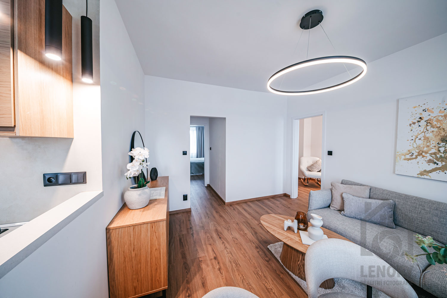 staging, obývací pokoj, rekonstrukce bytu, česká Lípa,