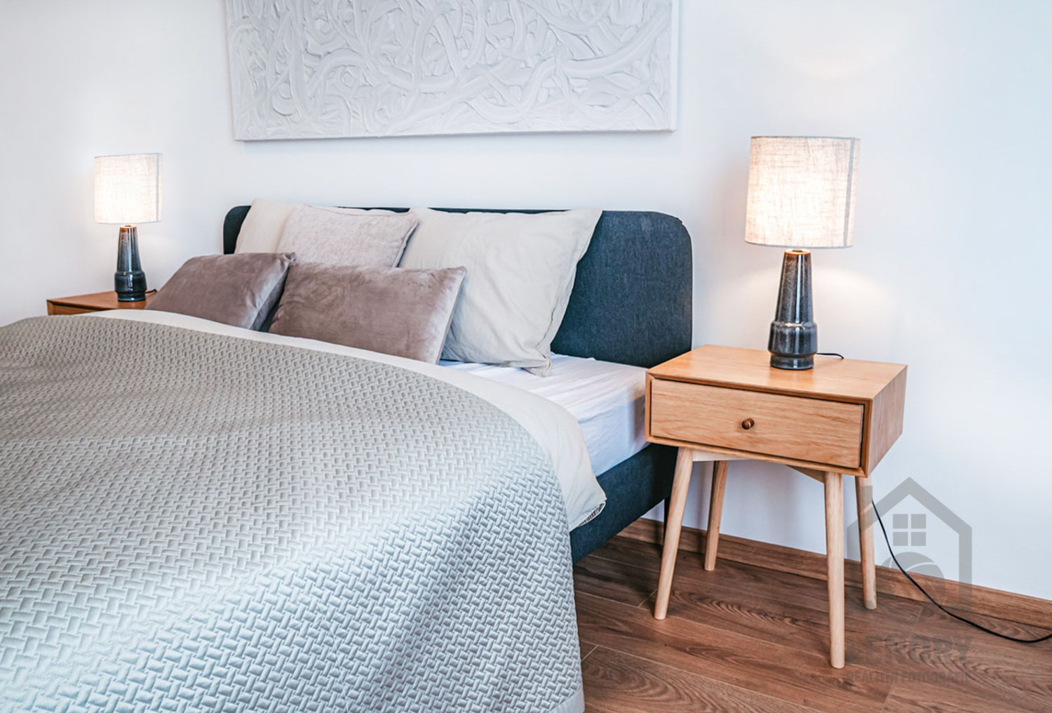 ložnice bytu homestaging v České Lípě realitní fotografie